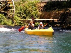 fun in canoe on Trebizat River