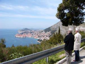 View of Dubrovnik from the coastal road
