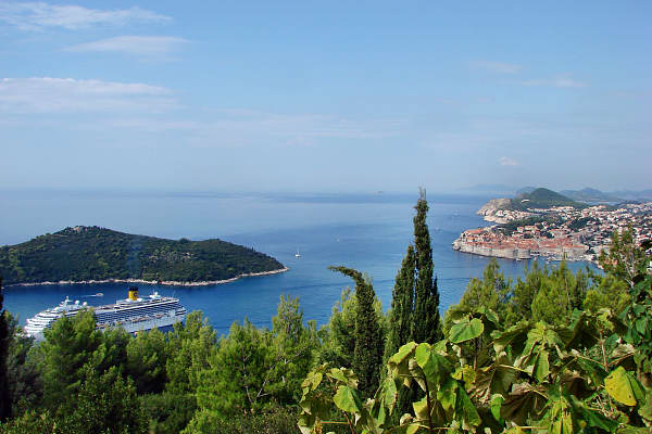 View of Dubrovnik and Lokrum
